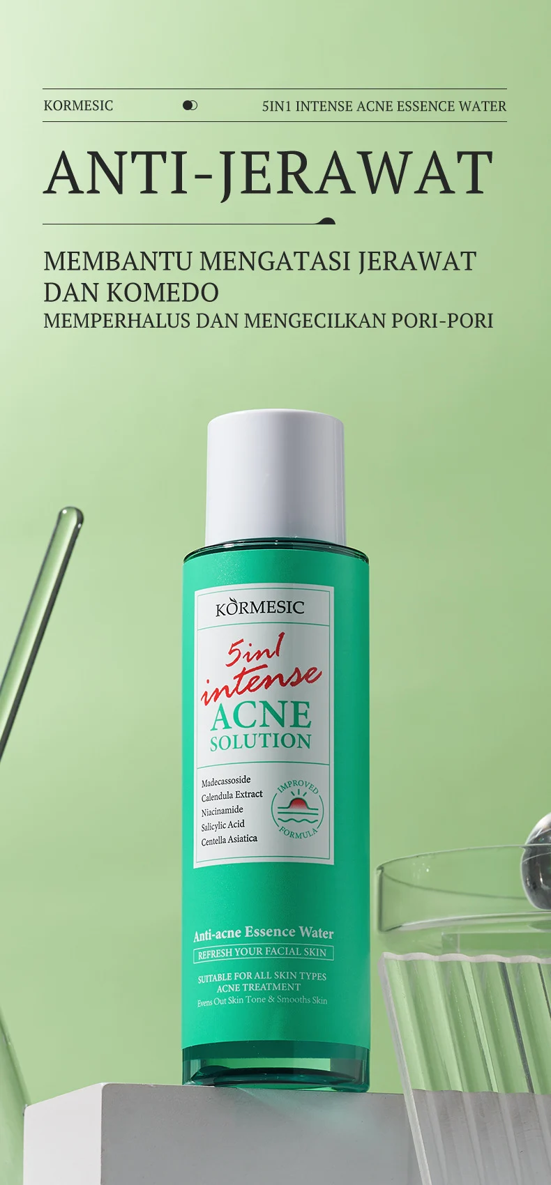 Intense Acne Treatment Essence Water - 5-in-1 Oil Control & Clear Skin Formula 130ml 1 acne treatment essence water spu945636468314 desc 1