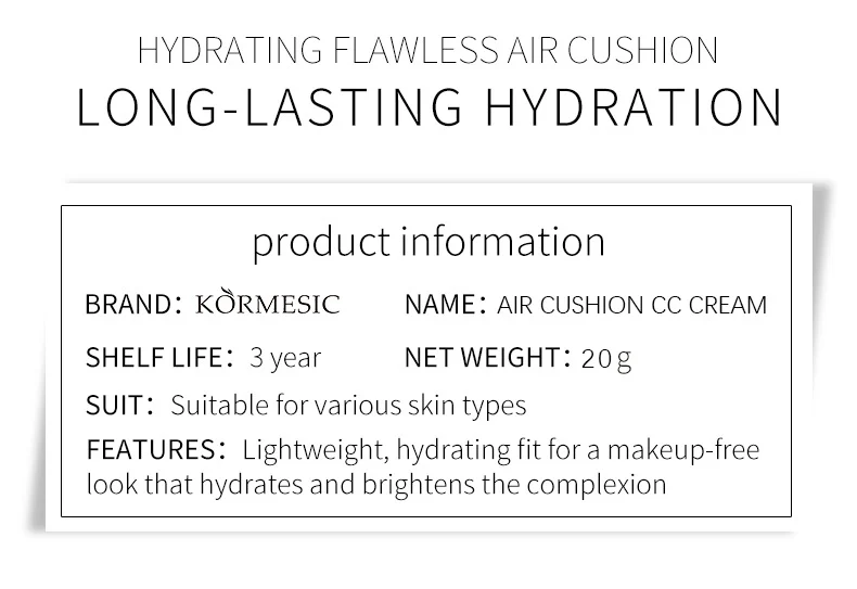 Air Cushion CC Cream - Hydrating Flawless Concealer Foundation 20g 4 air cushion cc cream concealer spu745033735869 desc 4