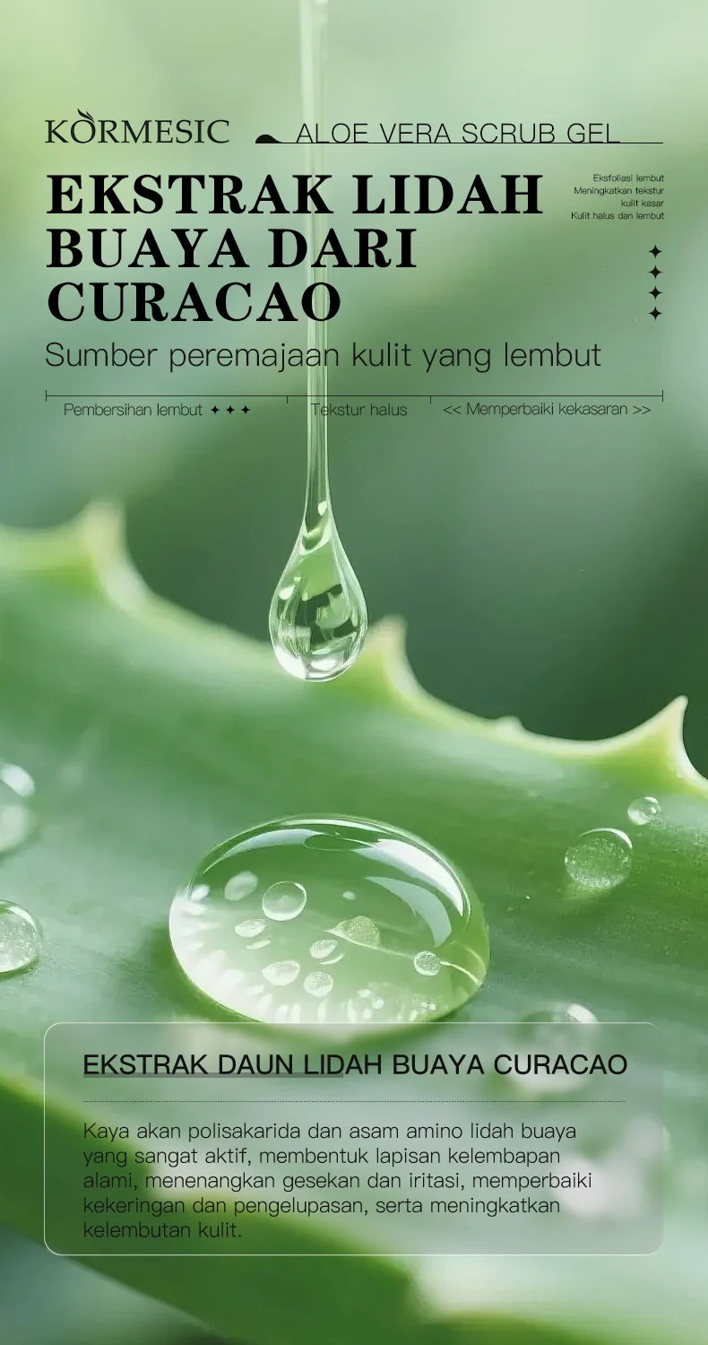 Aloe Vera Scrub Gel for Gentle Exfoliation & Smooth Skin - 200ml 5 aloe vera scrub gel spu959164066110 desc 5
