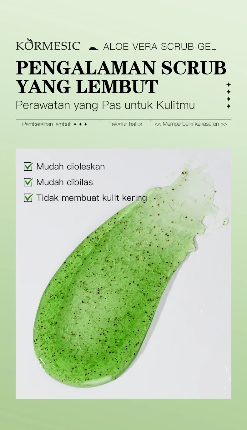 Aloe Vera Scrub Gel for Gentle Exfoliation & Smooth Skin - 200ml 7 aloe vera scrub gel spu959164066110 desc 7