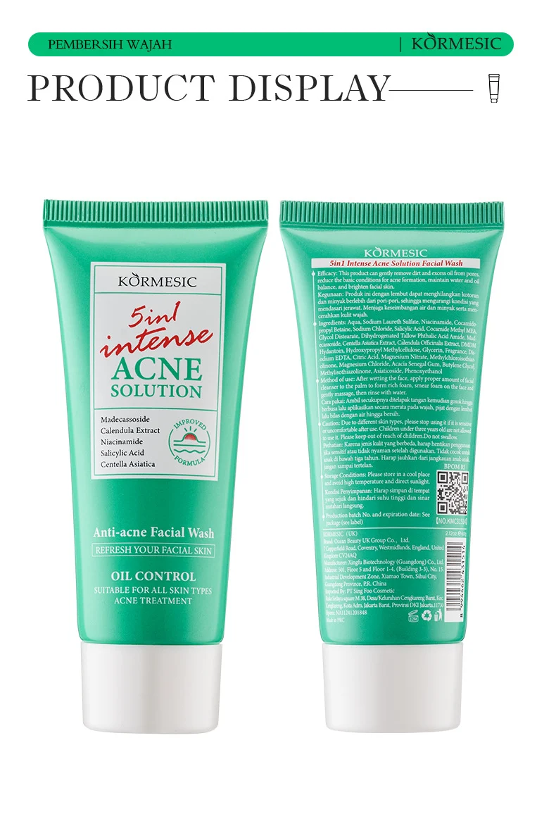 5-in-1 Anti-Acne Face Wash for Oily Skin with Madecassoside & Salicylic Acid 10 anti acne facial wash spu871087386776 desc 10