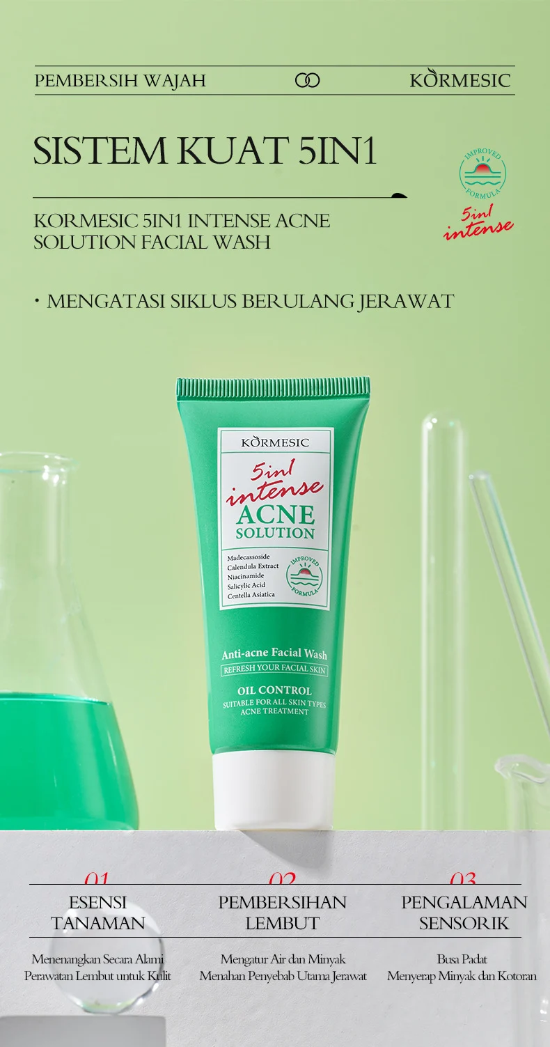 5-in-1 Anti-Acne Face Wash for Oily Skin with Madecassoside & Salicylic Acid 5 anti acne facial wash spu871087386776 desc 5