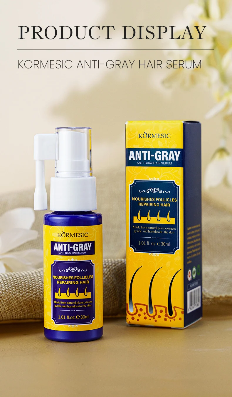 Anti-Gray Hair Serum - Repairing & Nourishing Treatment for Smooth Shine 7 anti gray hair serum spu851226921364 desc 7