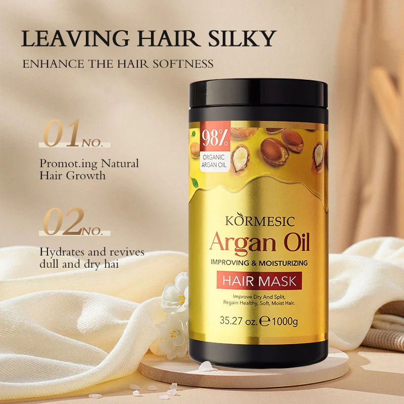 Argan Oil & Keratin Hair Mask Set - Strengthening & Moisturizing for Damaged Hair 2 argan keratin hair mask spu745240330717 desc 2