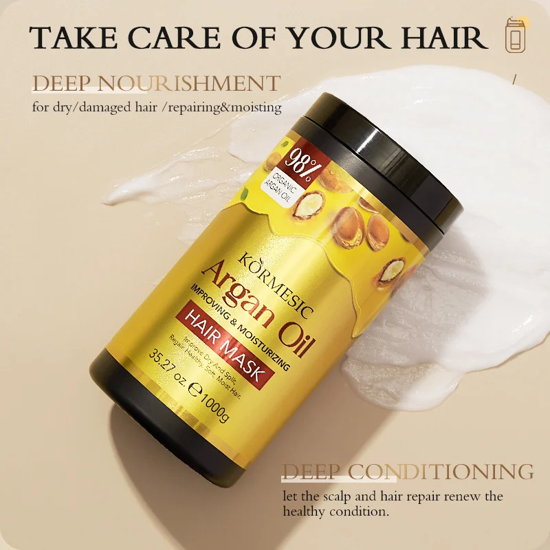 Argan Oil & Keratin Hair Mask Set - Strengthening & Moisturizing for Damaged Hair 4 argan keratin hair mask spu745240330717 desc 4