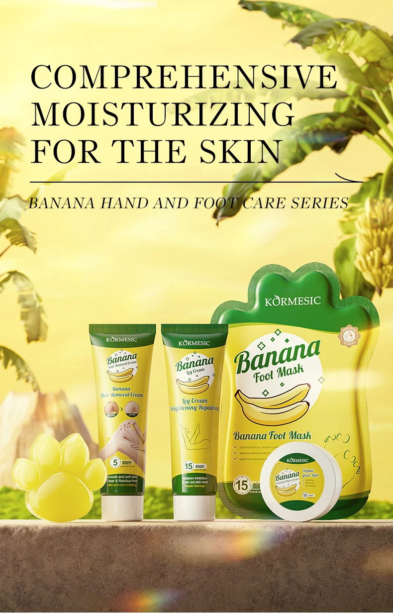 Banana Foot Care Set - Comprehensive Kit for Dry Skin 1 banana foot hand care set spu807169362020 desc 1