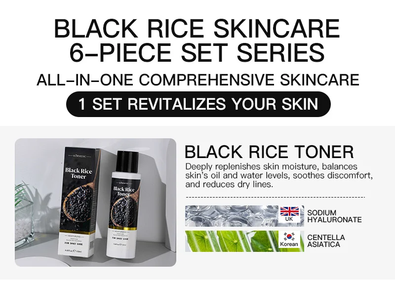 Black Rice 6-Piece Skincare Set for Revitalizing & Anti-Aging 2 black rice skincare set spu803061469753 desc 2