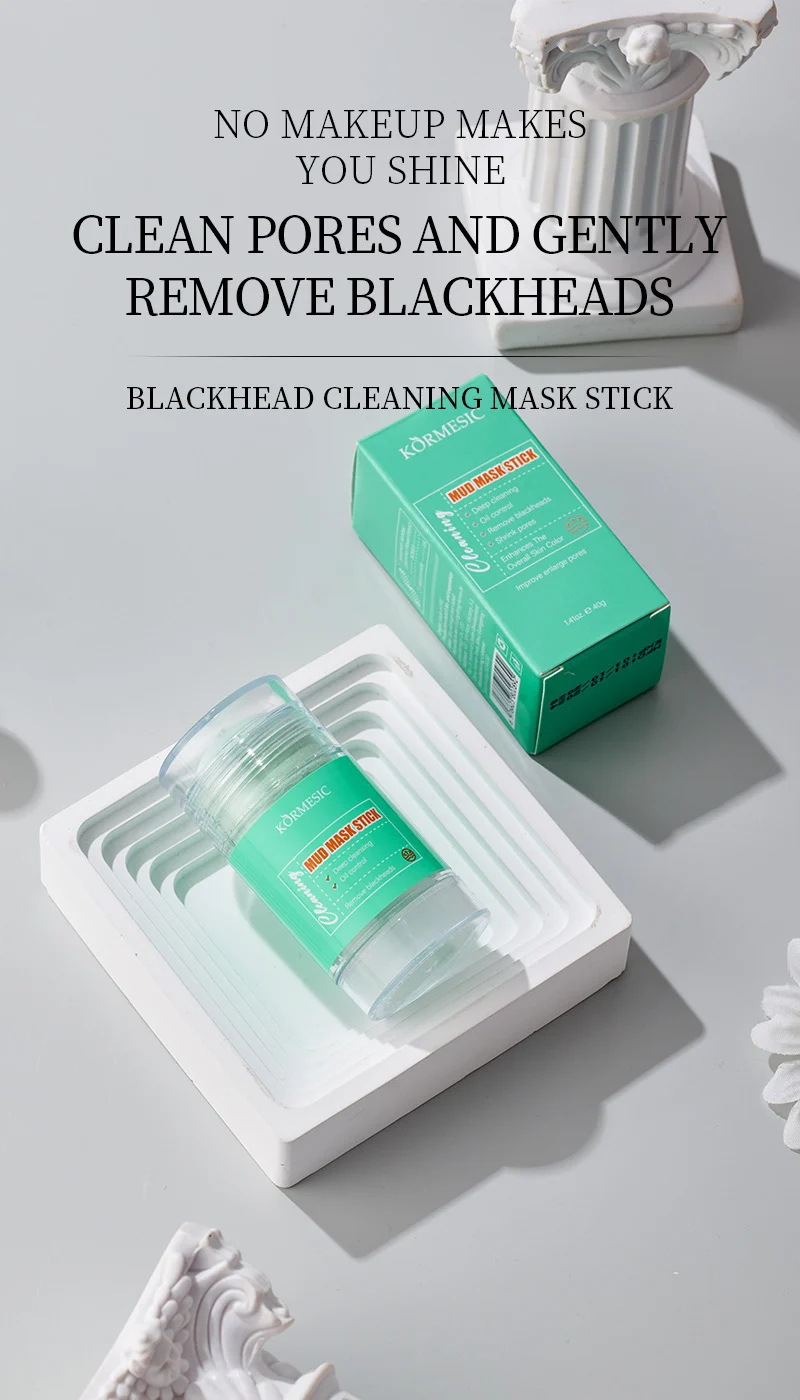Blackhead Mud Mask Stick - Deep Cleansing & Pore Minimizing - 40g 1 blackhead mud mask stick spu863628619374 desc 1