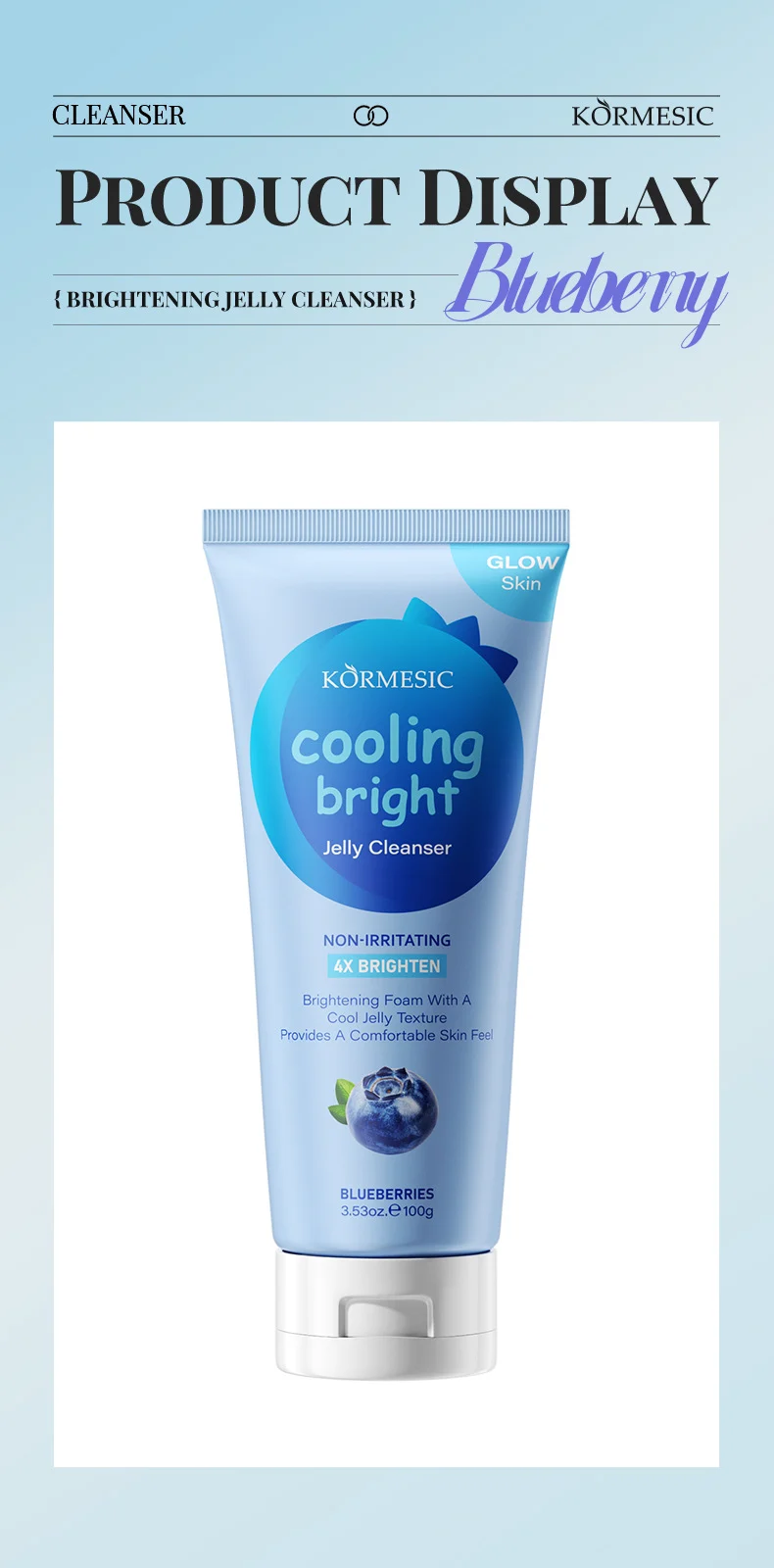 Blueberry Jelly Cleanser - Brightening & Moisturizing Facial Cleanser 100g 10 blueberry jelly cleanser spu982817584950 desc 10
