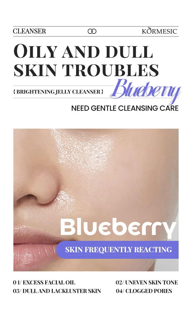 Blueberry Jelly Cleanser - Brightening & Moisturizing Facial Cleanser 100g 4 blueberry jelly cleanser spu982817584950 desc 4