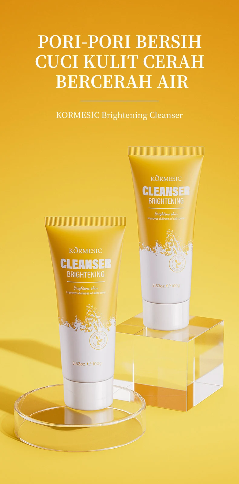 Brightening Cleanser - Skin Brightening & Deep Cleansing Face Wash 100g 1 brightening face cleanser spu901835931977 desc 1