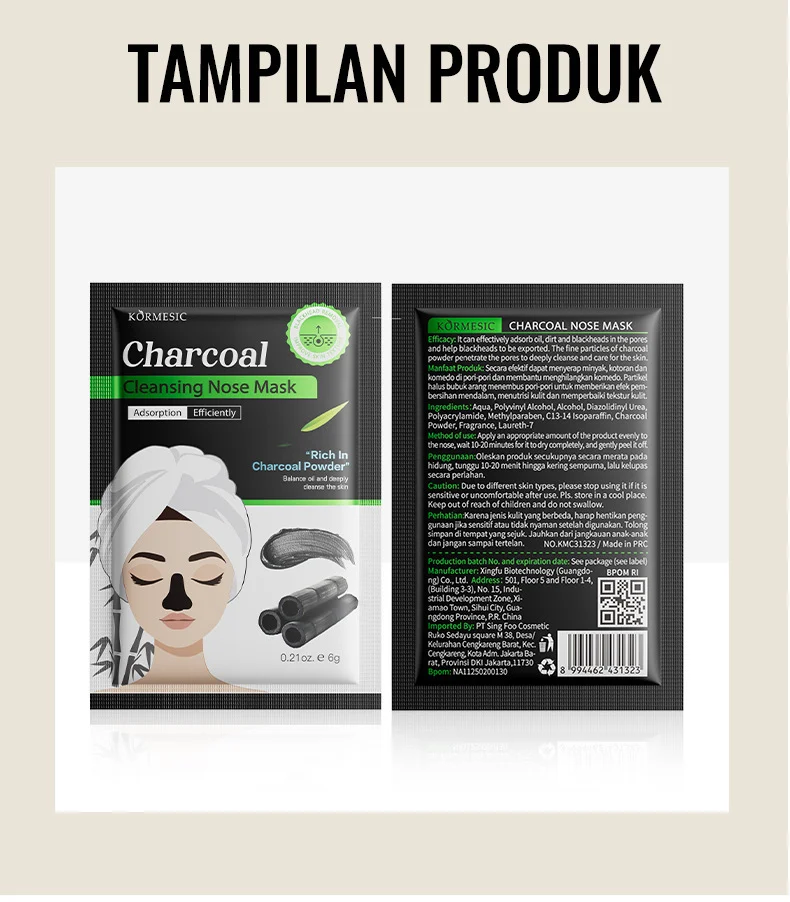 Charcoal Nose Mask For Blackhead Removal And Deep Pore Cleansing 8 charcoal nose mask spu956633183057 desc 8