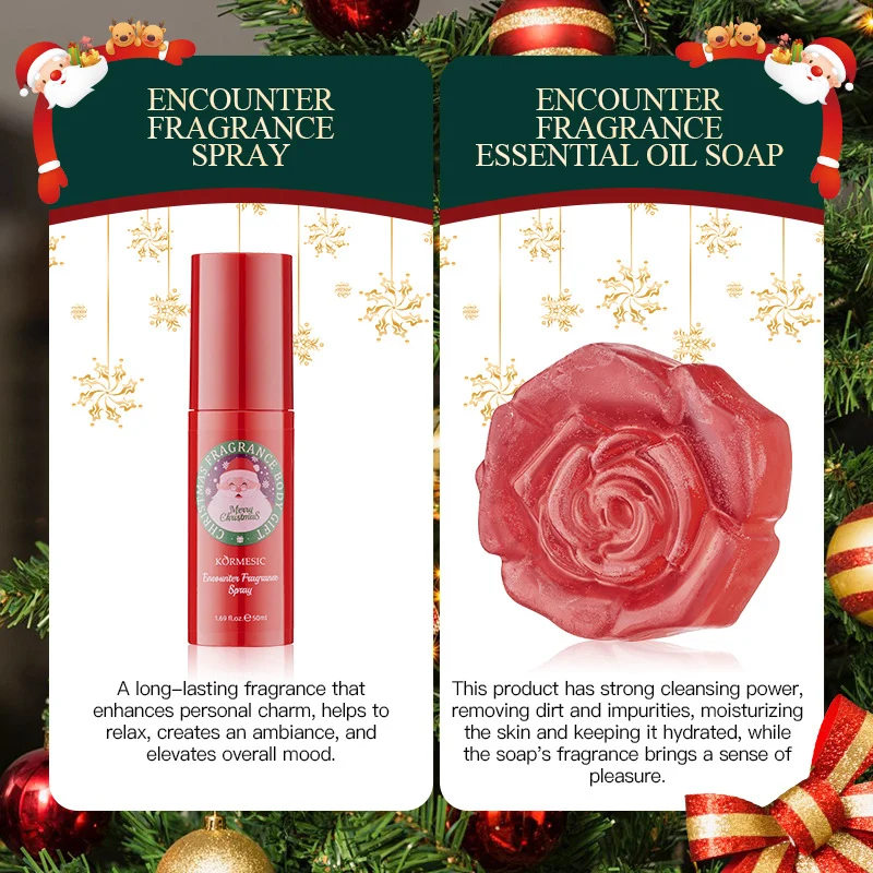 Christmas Fragrance Body Care Set - 4-Piece Holiday Gift Box 4 christmas fragrance body care gift set spu843125842524 desc 4