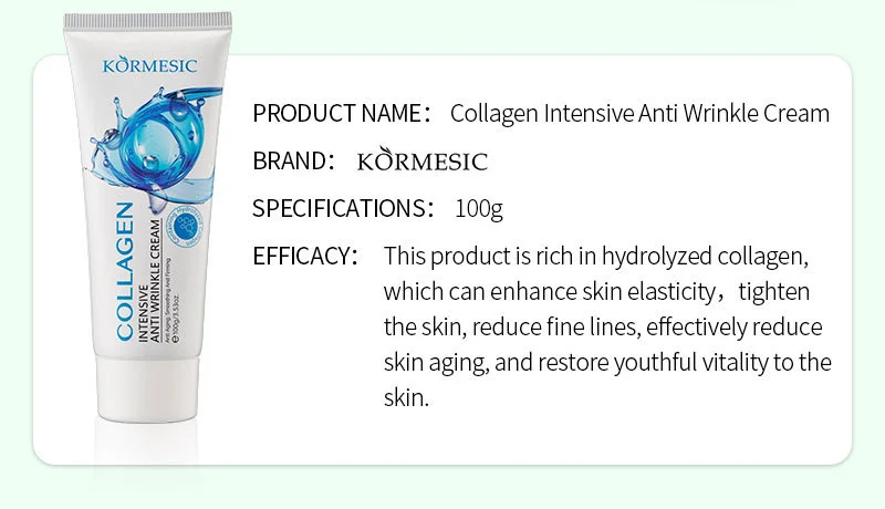 Collagen Intensive Anti-Wrinkle Face Cream 100g, Deep Nourishing & Soothing 4 collagen anti wrinkle face cream spu763034823575 desc 4