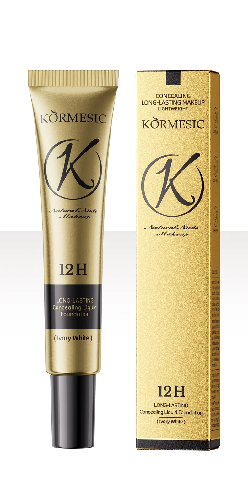 Long-Lasting Concealing Liquid Foundation - 12H Wear, Ivory White & Natural Color 10 concealing liquid foundation spu946548532186 desc 10