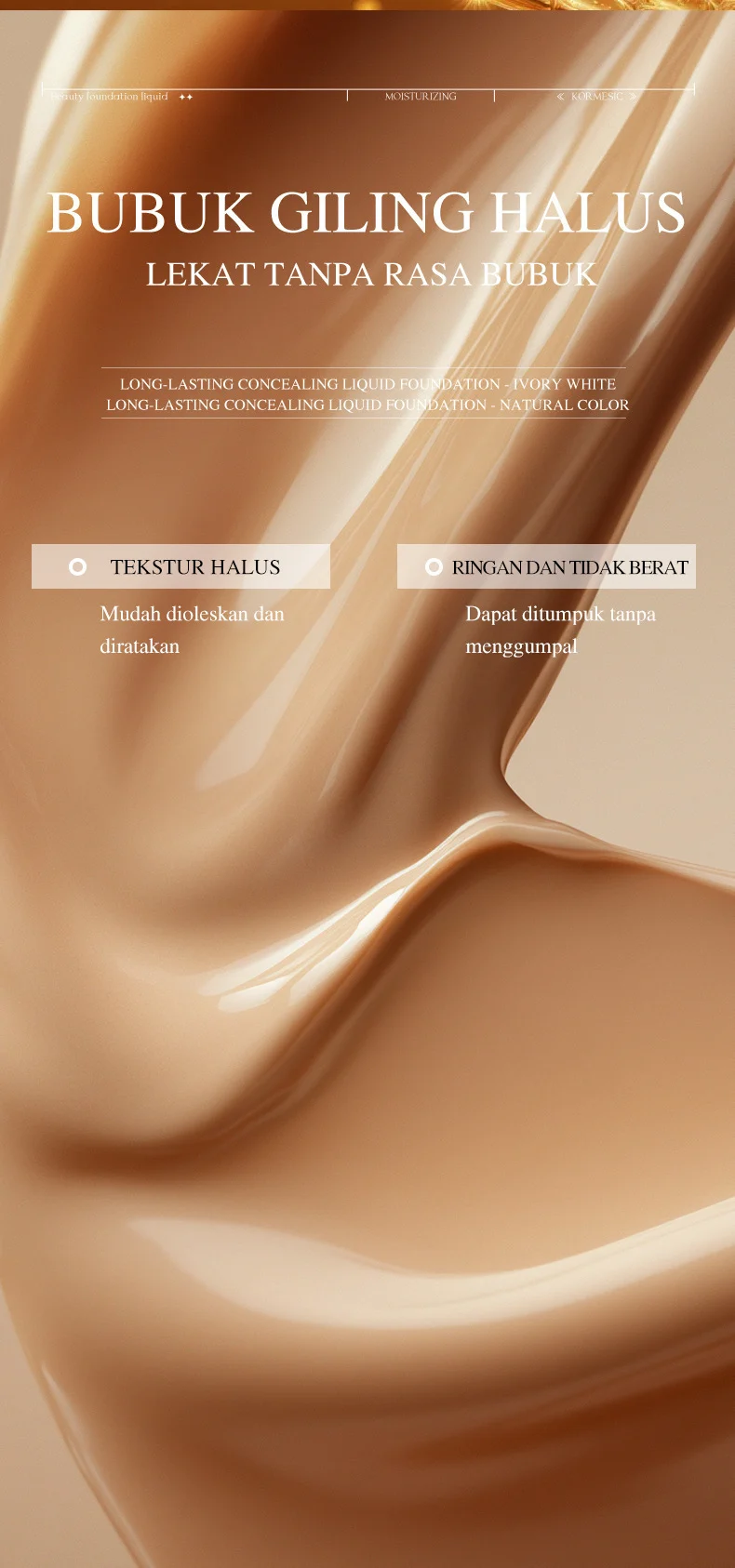 Long-Lasting Concealing Liquid Foundation - 12H Wear, Ivory White & Natural Color 6 concealing liquid foundation spu946548532186 desc 6