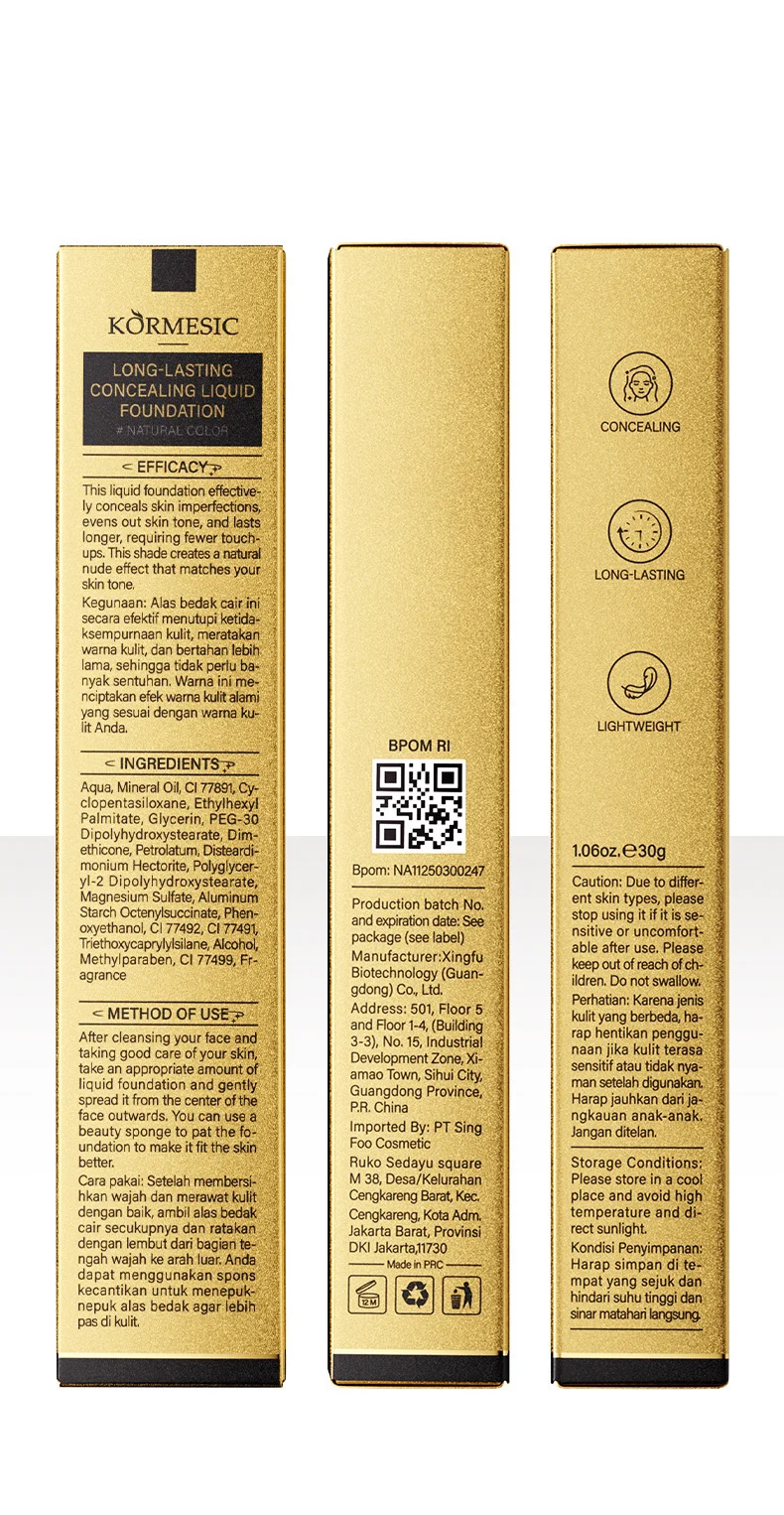 Long-Lasting Concealing Liquid Foundation - 12H Wear, Ivory White & Natural Color 9 concealing liquid foundation spu946548532186 desc 9