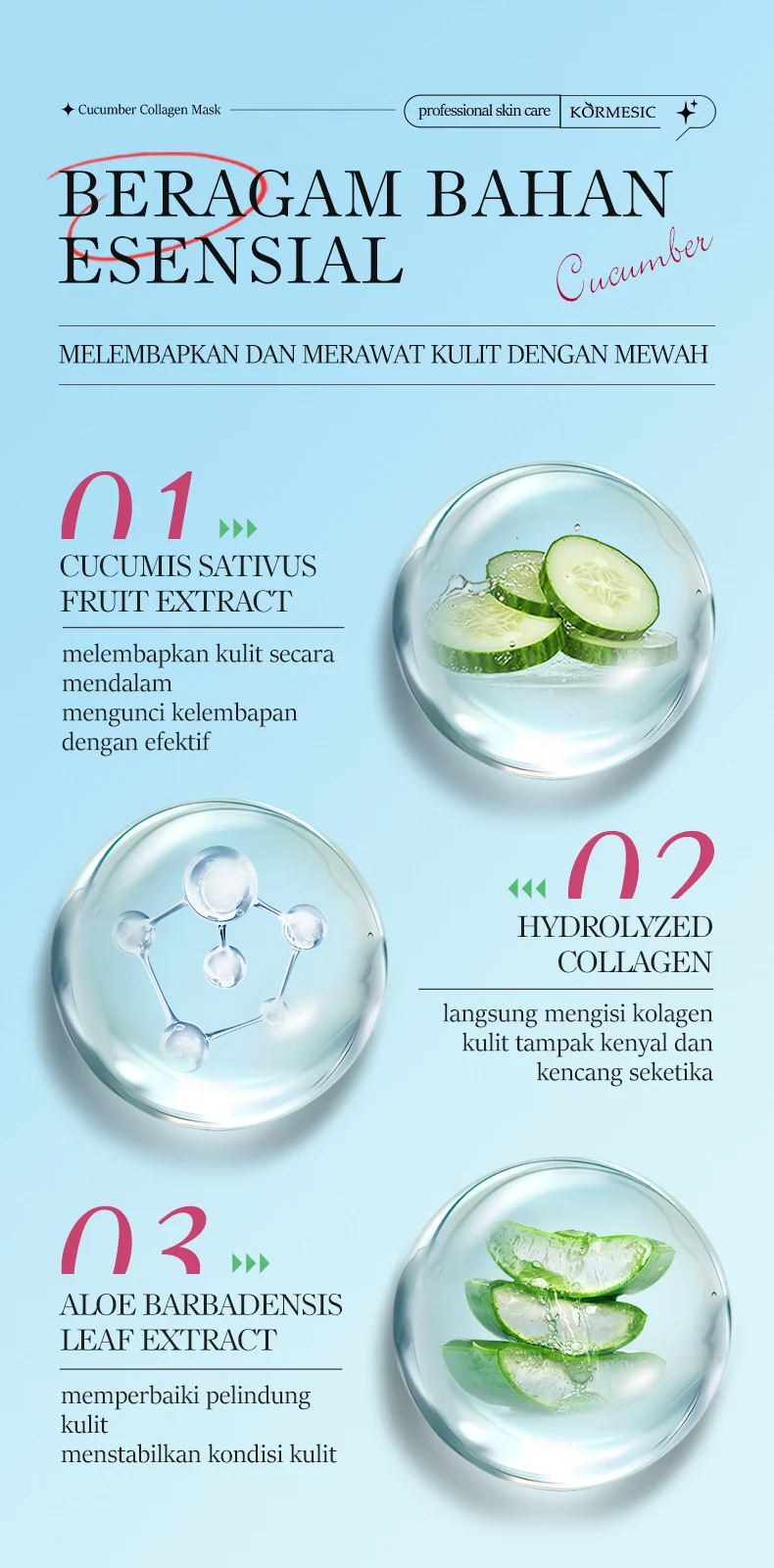 Cucumber Collagen Facial Mask for Deep Hydration & Soothing 4 cucumber collagen facial mask spu945085405615 desc 4
