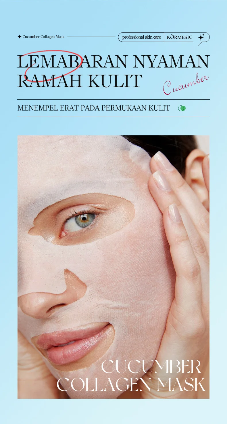 Cucumber Collagen Facial Mask for Deep Hydration & Soothing 5 cucumber collagen facial mask spu945085405615 desc 5