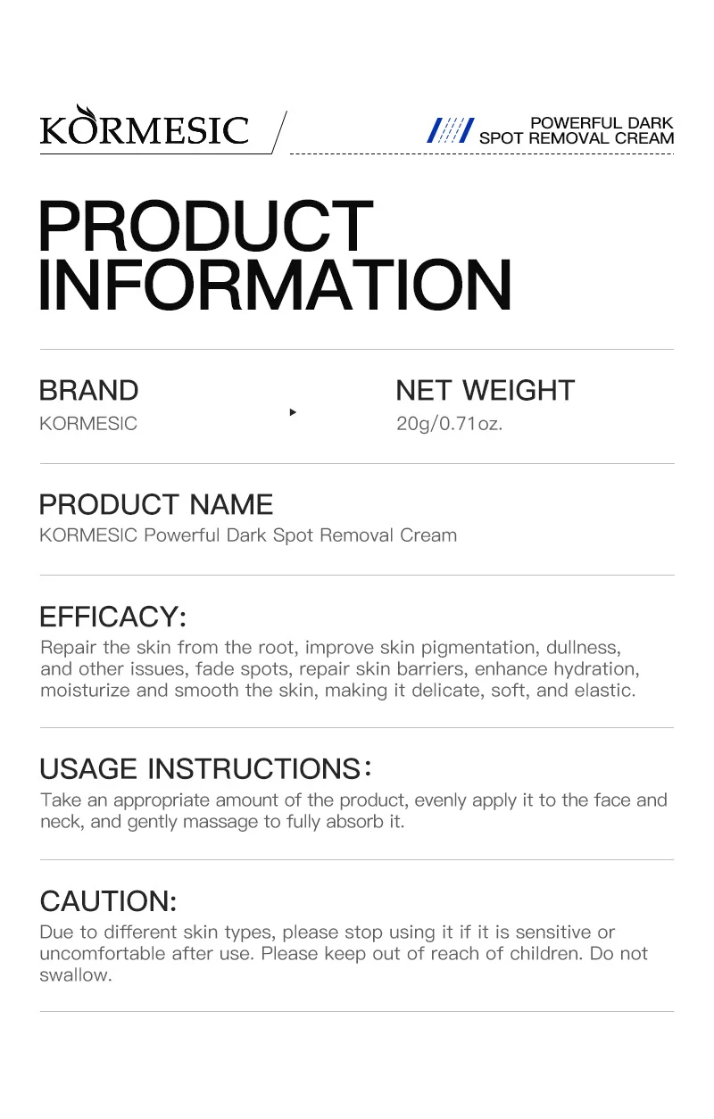 Powerful Dark Spot Removal Cream - Brighten & Fade Spots (20g) 2 dark spot removal face cream spu814926386434 desc 2