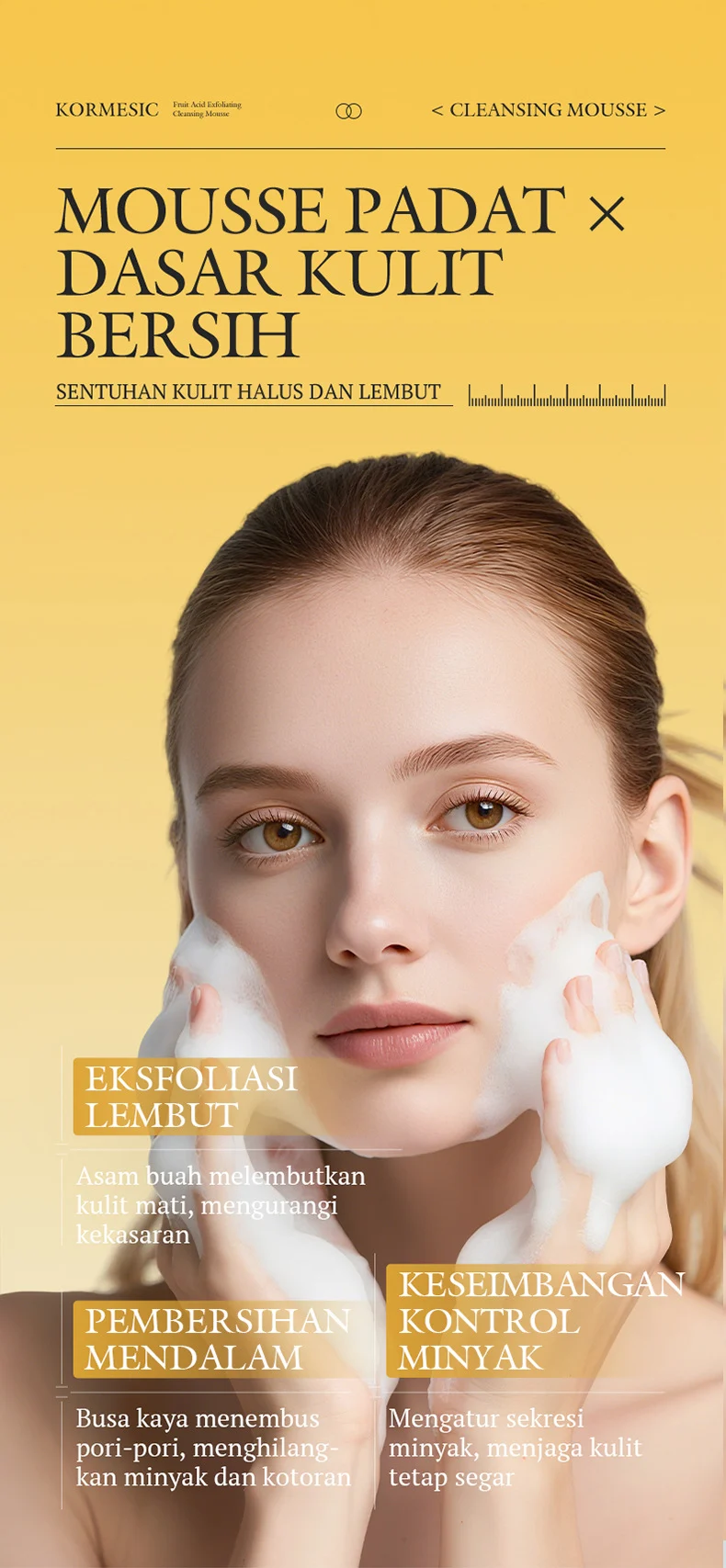Fruit Acid Exfoliating Cleansing Mousse for Deep Pore Cleaning 120ml 3 exfoliating cleansing mousse spu978693585822 desc 3