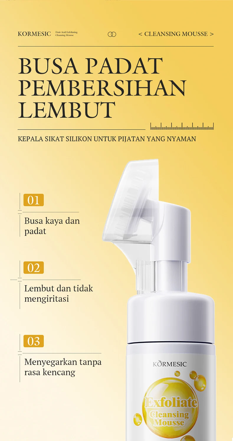 Fruit Acid Exfoliating Cleansing Mousse for Deep Pore Cleaning 120ml 6 exfoliating cleansing mousse spu978693585822 desc 6
