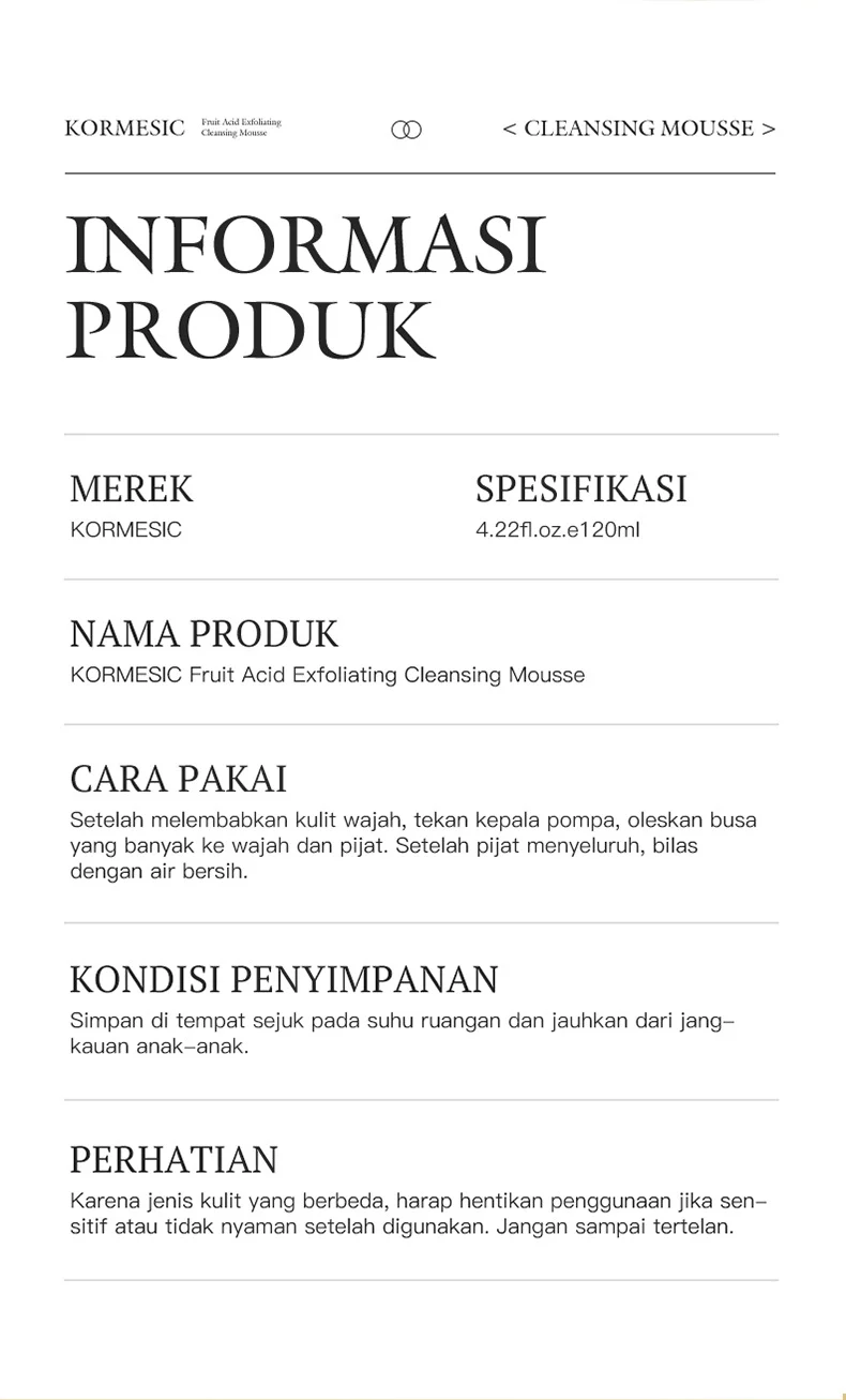 Fruit Acid Exfoliating Cleansing Mousse for Deep Pore Cleaning 120ml 7 exfoliating cleansing mousse spu978693585822 desc 7
