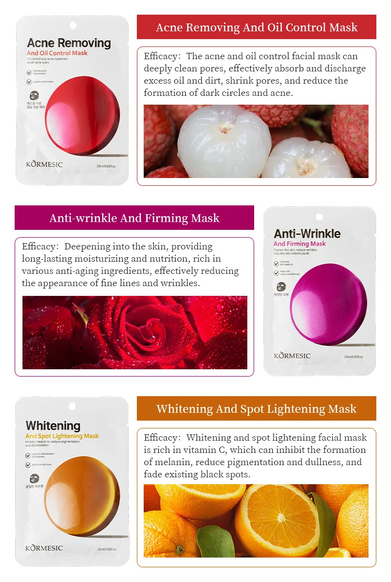 Facial Mask Set - Moisturizing, Anti-Wrinkle, Whitening & Acne Control 2 facial mask set spu784380817198 desc 2
