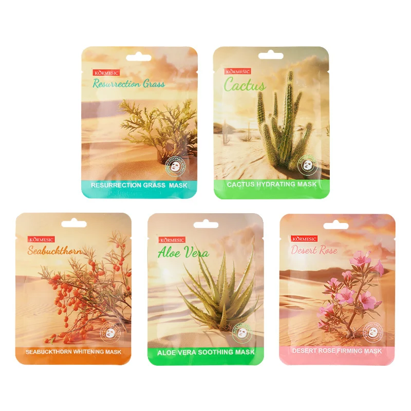 facial-mask-set-spu785794386793-1 KORMESIC Facial Mask Set - Cactus Hydrating, Seabuckthorn Whitening, Aloe Soothing, Desert Rose Firming