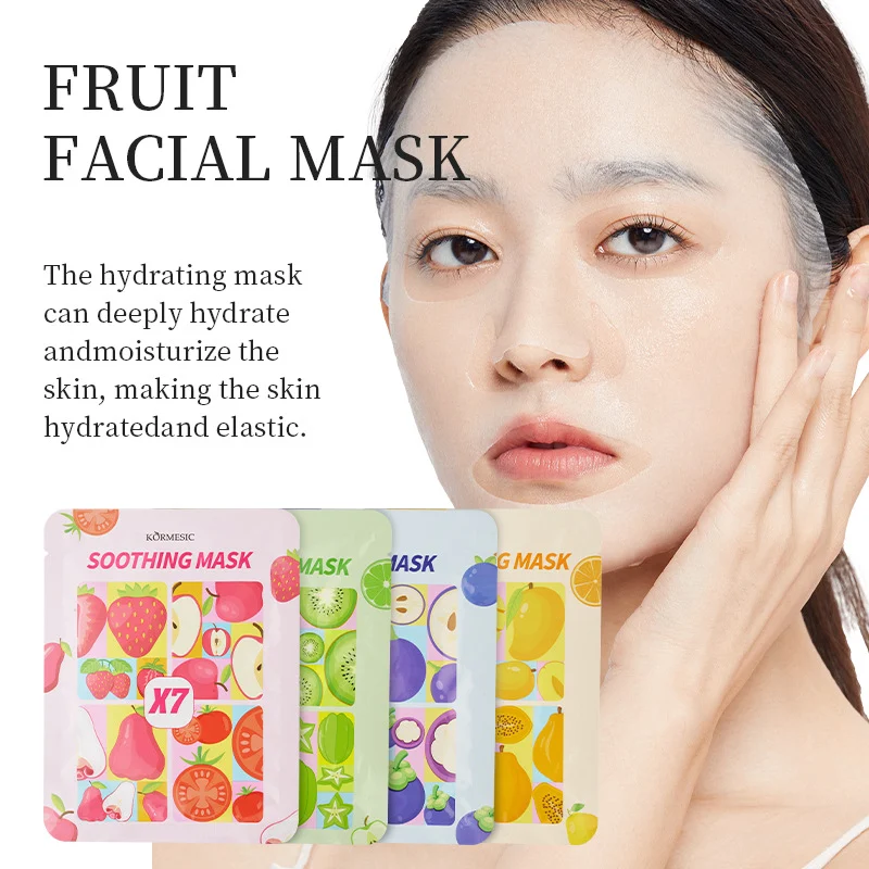 Firming & Brightening Fruit Facial Mask Sheet Set with 25g Essence 5 firming brightening facial mask spu799594998309 desc 5