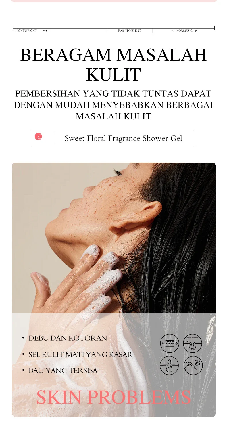 Sweet Floral Fragrance Shower Gel - Moisturizing Body Wash 275ml 3 floral scented shower gel spu945506165395 desc 3