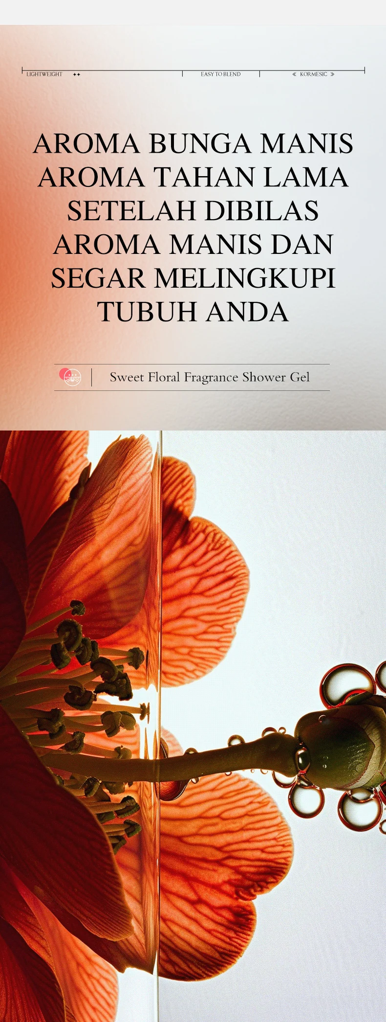 Sweet Floral Fragrance Shower Gel - Moisturizing Body Wash 275ml 5 floral scented shower gel spu945506165395 desc 5