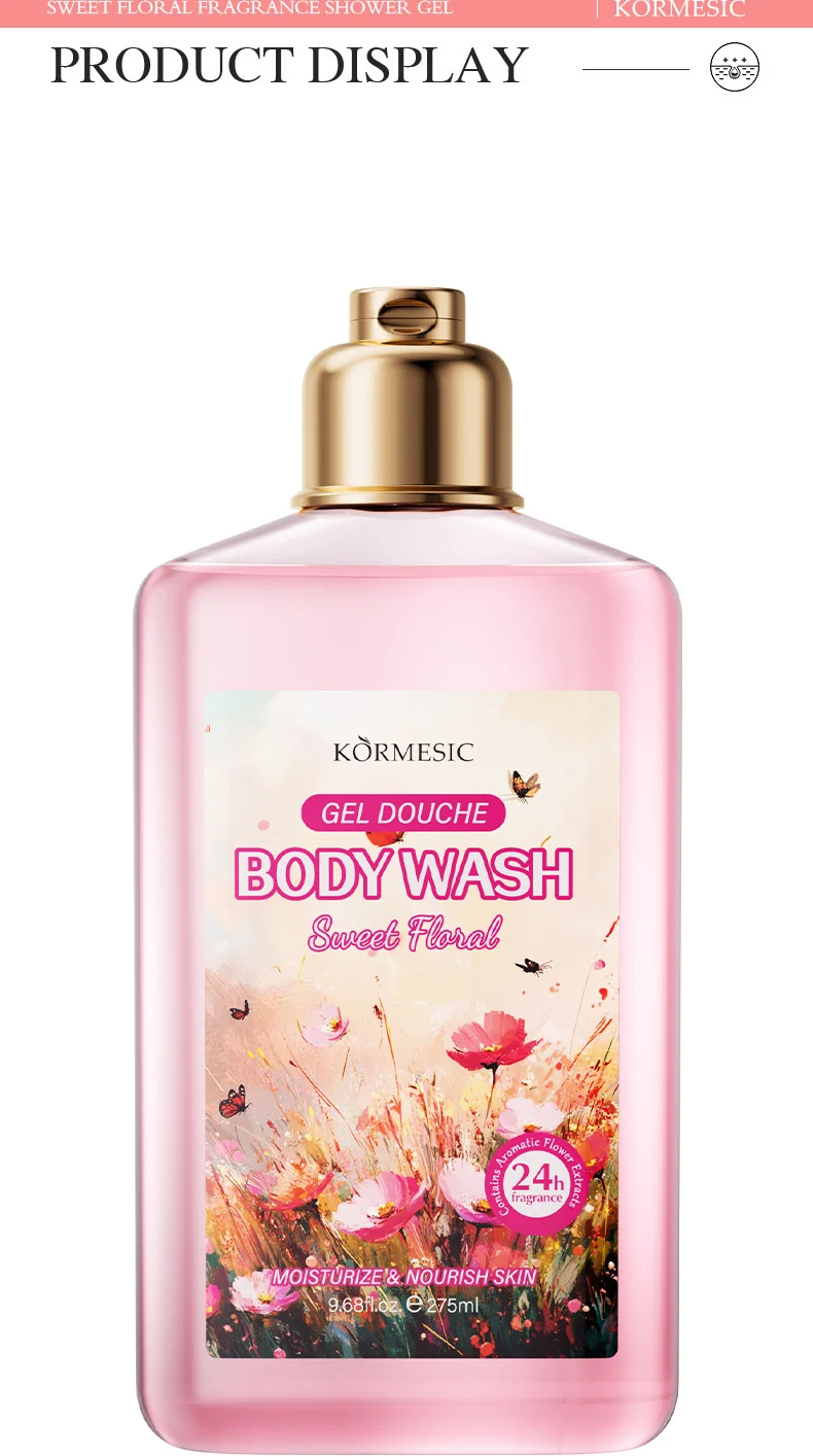 Sweet Floral Fragrance Shower Gel - Moisturizing Body Wash 275ml 7 floral scented shower gel spu945506165395 desc 7