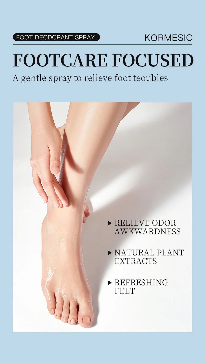 Herbal Foot Deodorant Spray - Odor Control & Refreshing - 100ml 5 foot deodorant spray spu950598643919 desc 5