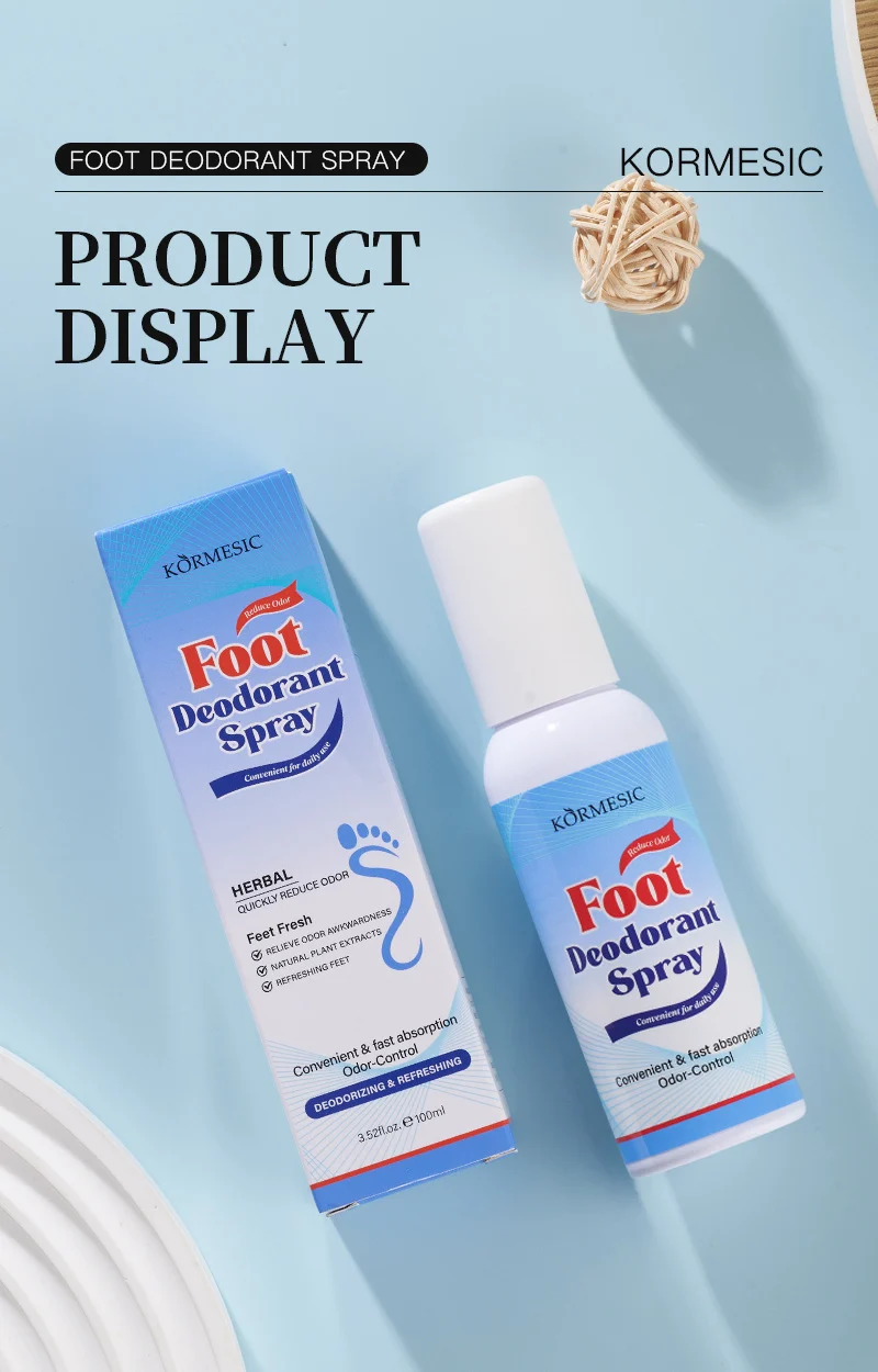 Herbal Foot Deodorant Spray - Odor Control & Refreshing - 100ml 7 foot deodorant spray spu950598643919 desc 7