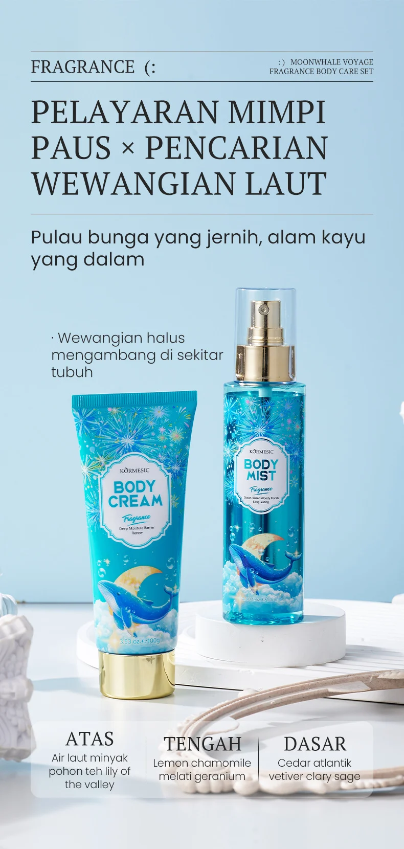 Moonwhale Voyage Fragrance Body Care Set with Deep Moisture & Lasting Scent 8 fragrance body care set spu988343097309 desc 8