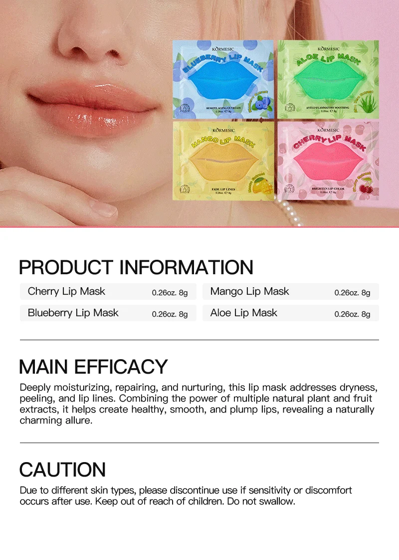 Natural Fruit Extract Lip Mask - Moisturizing & Smoothing (8g) 2 fruit lip mask spu811207496011 desc 2