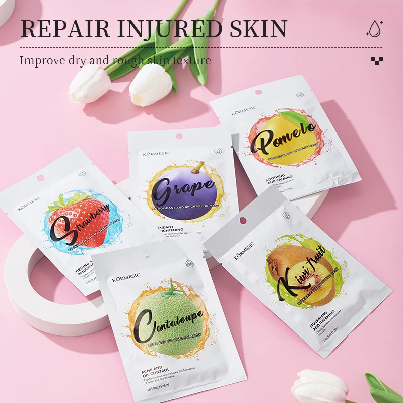 Fruit Sheet Masks Set - Hydrate, Brighten & Soothe Skin 1 fruit sheet face masks spu956491623737 desc 1