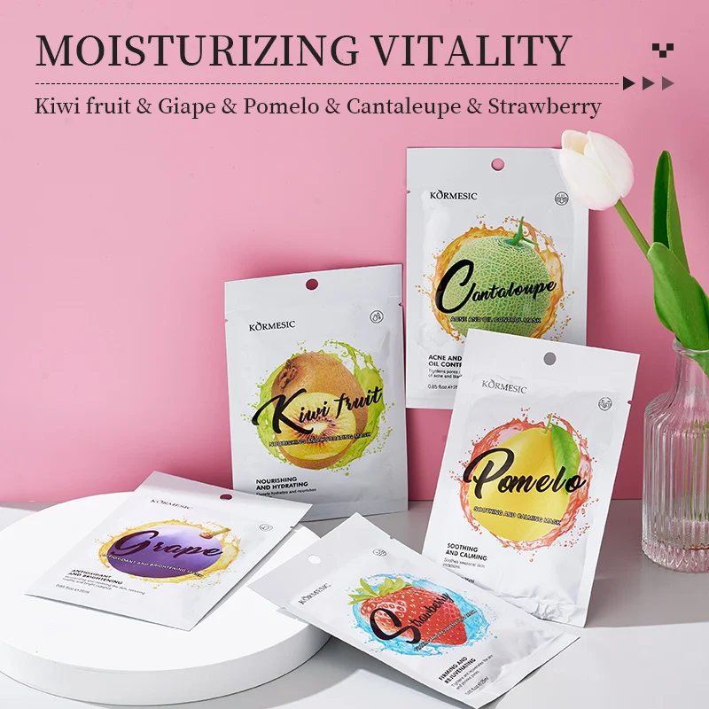 Fruit Sheet Masks Set - Hydrate, Brighten & Soothe Skin 2 fruit sheet face masks spu956491623737 desc 2