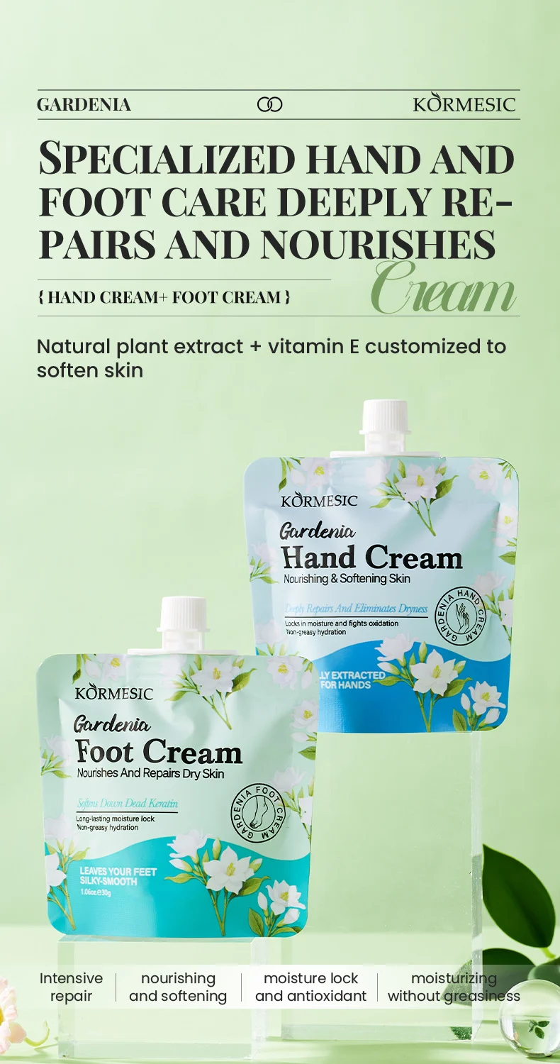 Gardenia Hand and Foot Cream Set - Nourishing & Repairing Duo for Dry Skin 1 gardenia hand foot cream set spu990371495212 desc 1