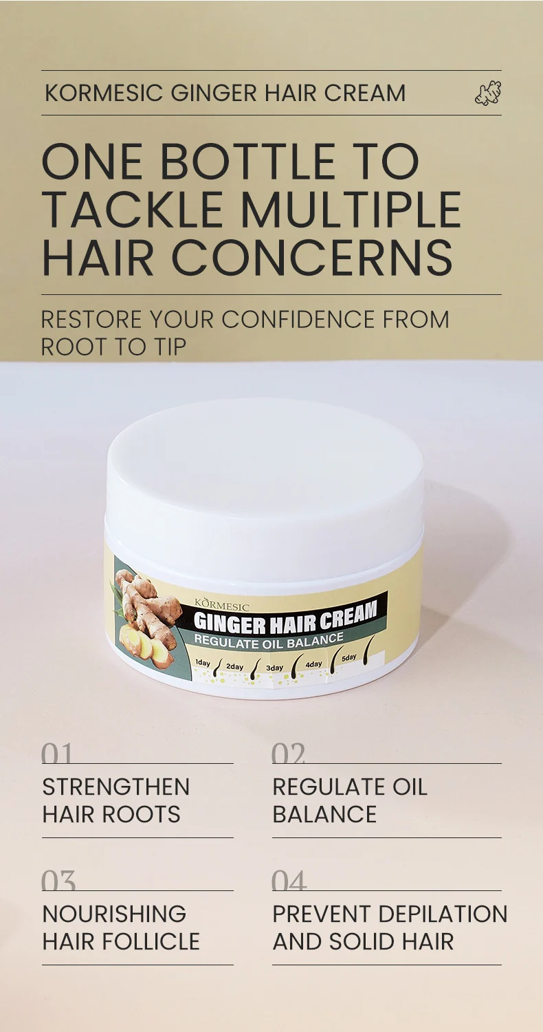 Ginger Hair Cream - Prevent Hair Loss & Nourish Scalp 100g 2 ginger hair cream spu836990897765 desc 2