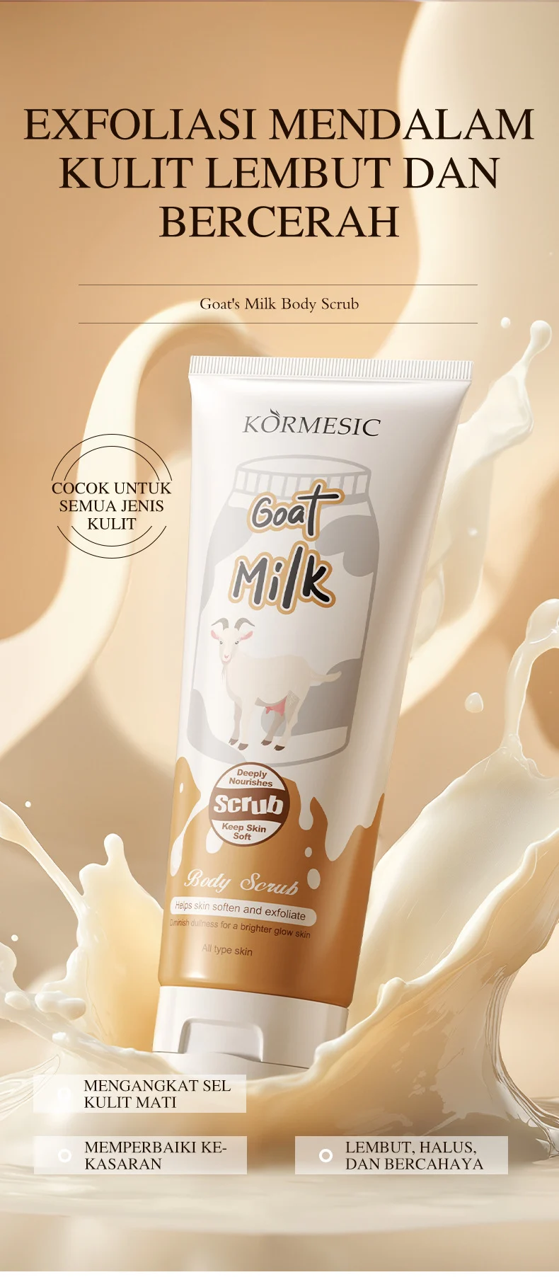 Goat's Milk Body Scrub for Soft, Smooth & Glowing Skin 3 goats milk body scrub spu948199526753 desc 3