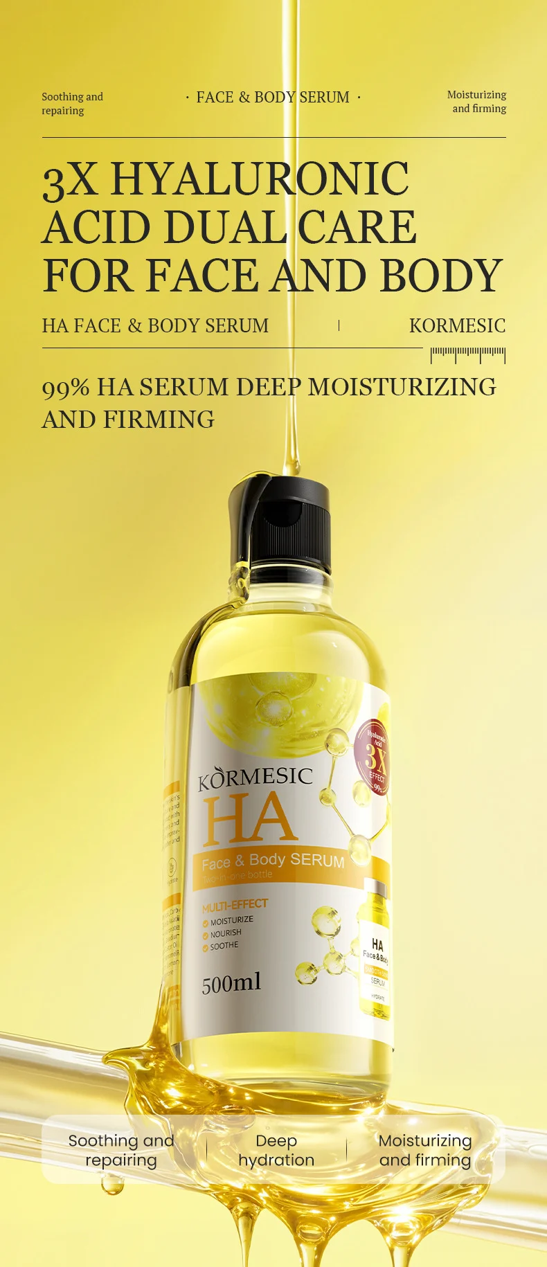 HA Face & Body Serum 500ml - Deep Hydration & Firming Formula 1 ha serum face body spu1003079208751 desc 1