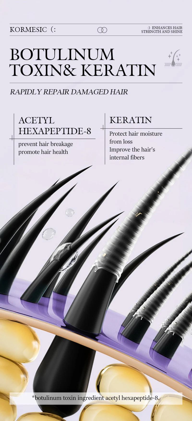 Botox Keratin Hair Enhancing Oil - Root Strengthening Formula 100ml 3 hair enhancing oil spu950647200151 desc 3