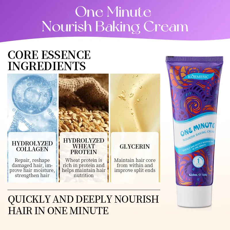One Minute Smooth Baking Cream Conditioner 120g for Frizzy Hair 2 hair smoothing baking cream spu772200211667 desc 2