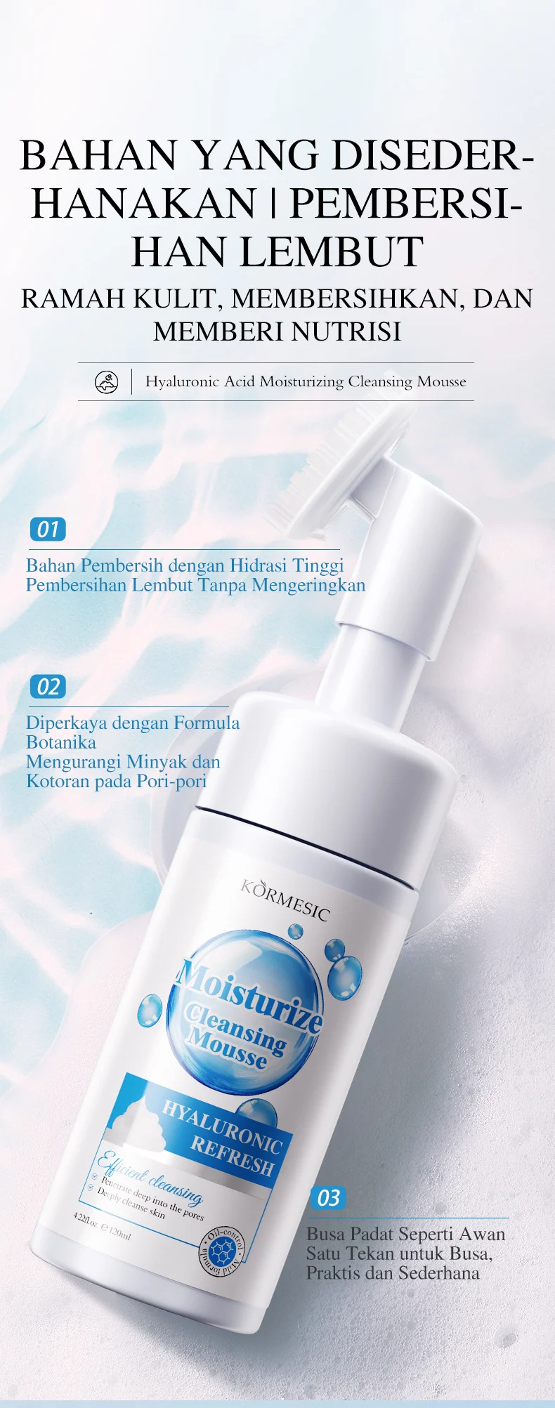 Hyaluronic Acid Moisturizing Cleansing Mousse for Deep Pore Cleaning 4 hyaluronic acid cleansing mousse spu959777132636 desc 4