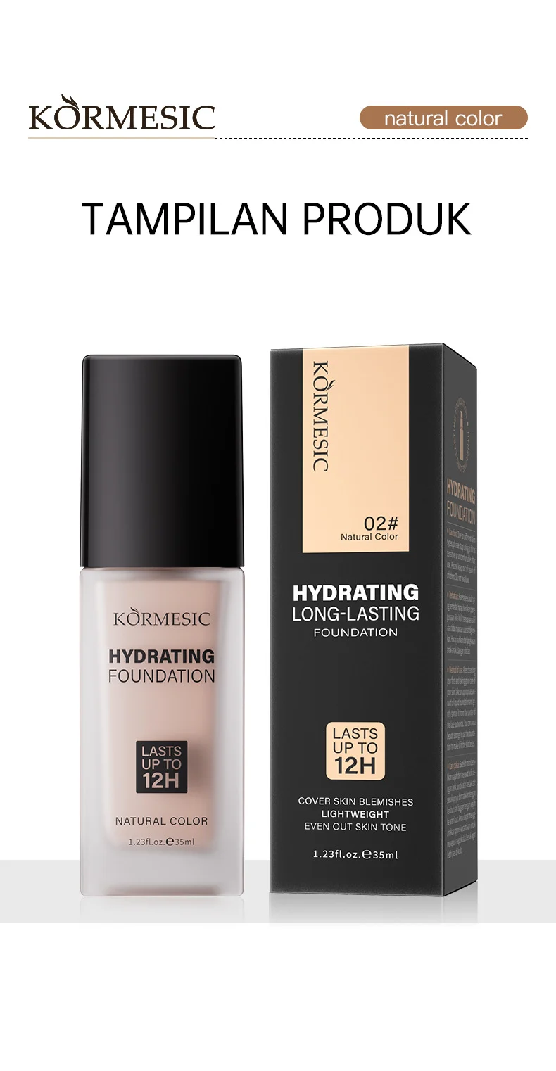 Hydrating Foundation - Natural Color & 12-Hour Wear, 35ml 10 hydrating foundation natural color spu953561437685 desc 10