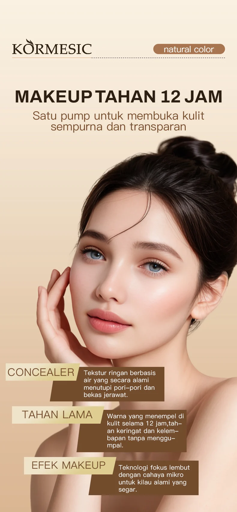 Hydrating Foundation - Natural Color & 12-Hour Wear, 35ml 4 hydrating foundation natural color spu953561437685 desc 4