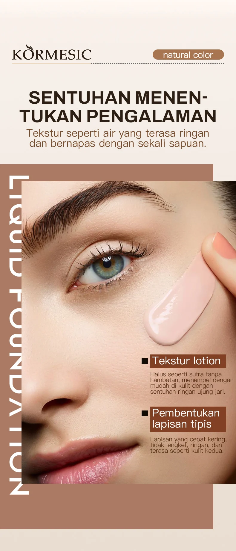 Hydrating Foundation - Natural Color & 12-Hour Wear, 35ml 8 hydrating foundation natural color spu953561437685 desc 8