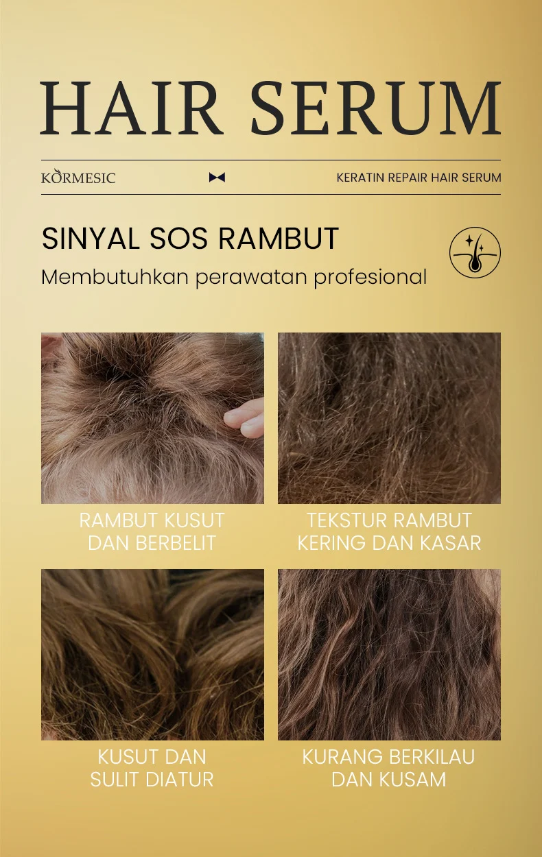 Keratin Repair Hair Serum For Tangled & Dry Hair - 120ml 4 keratin repair hair serum spu971236077565 desc 4